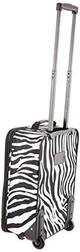 Rockland Fashion Softside Upright Luggage Set,Expandable, Zebra, 2-Piece (14/19)