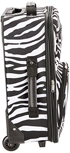 Rockland Fashion Softside Upright Luggage Set,Expandable, Zebra, 2-Piece (14/19)