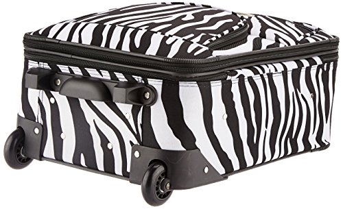 Rockland Fashion Softside Upright Luggage Set,Expandable, Zebra, 2-Piece (14/19)