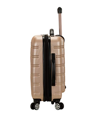 Rockland Melbourne Hardside Expandable Spinner Wheel Luggage, Champagne, Carry-On 20-Inch