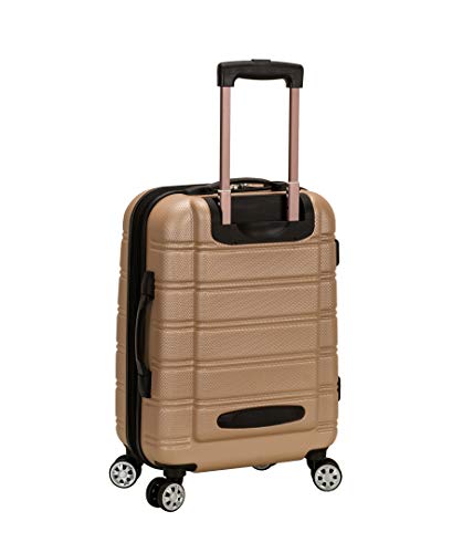 Rockland Melbourne Hardside Expandable Spinner Wheel Luggage, Champagne, Carry-On 20-Inch