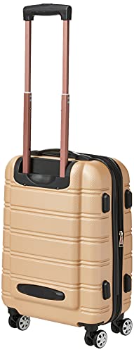 Rockland Melbourne Hardside Expandable Spinner Wheel Luggage, Champagne, Carry-On 20-Inch
