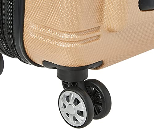 Rockland Melbourne Hardside Expandable Spinner Wheel Luggage, Champagne, Carry-On 20-Inch
