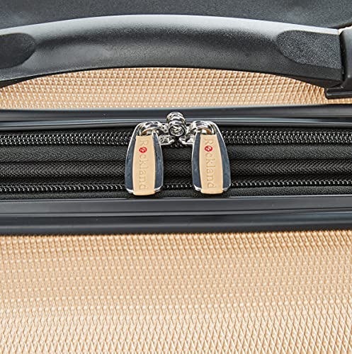 Rockland Melbourne Hardside Expandable Spinner Wheel Luggage, Champagne, Carry-On 20-Inch