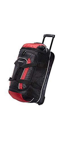 Samsonite Andante Wheeled Rolling Duffel Bag, Black/Red, 22-Inch