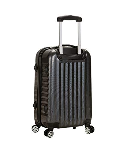 Rockland Melbourne Hardside Expandable Spinner Wheel Luggage, Carbon, Carry-On 20-Inch
