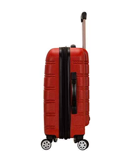 Rockland Melbourne Hardside Expandable Spinner Wheel Luggage, Red, Carry-On 20-Inch
