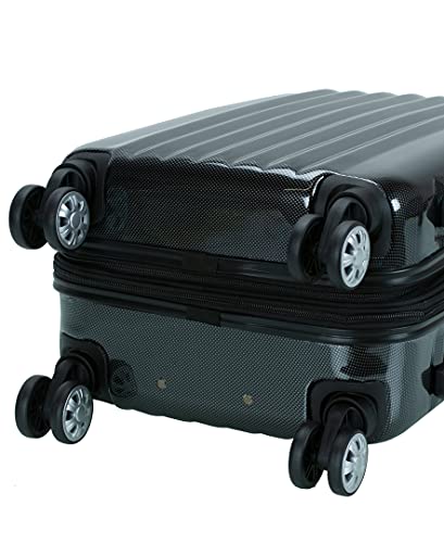 Rockland Melbourne Hardside Expandable Spinner Wheel Luggage, Carbon, Carry-On 20-Inch