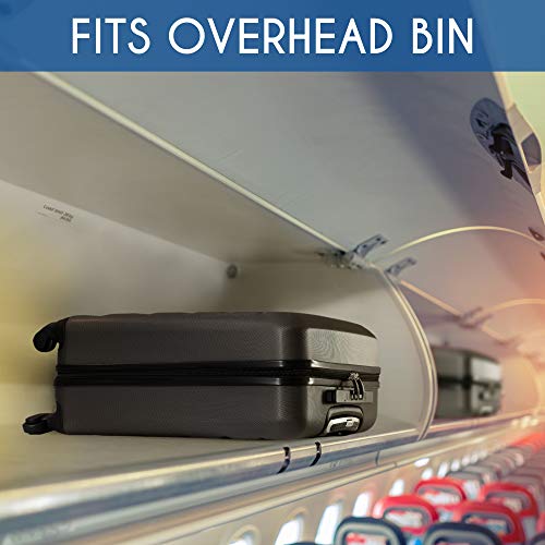 Aerolite Carry On Luggage Bag | Rolling Travel Suitcase Large Capacity | Lightweight Small Hard Shell Trolley for Men & Women | Approved by Delta, United, Southwest & Many More | 22x14x9 (All parts)