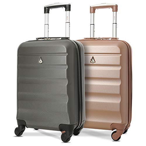 Aerolite Carry On Luggage Bag | Rolling Travel Suitcase Large Capacity | Lightweight Small Hard Shell Trolley for Men & Women | Approved by Delta, United, Southwest & Many More | 22x14x9 (All parts)
