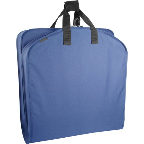 WallyBags Lightweight Durable Garment Bag for Travel and Storage, Navy, 40-inch