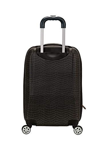 Rockland Vision Hardside Spinner Wheel Luggage, Crocodile, Carry-On 20-Inch