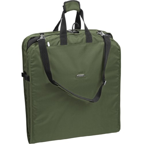 WallyBags 42" Olive Garment Bag with Shoulder Strap