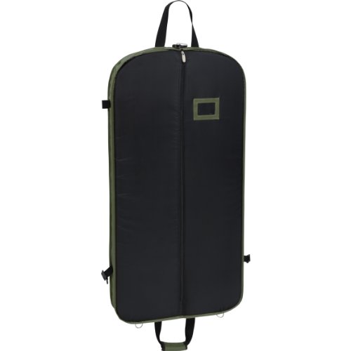 WallyBags 42" Olive Garment Bag with Shoulder Strap