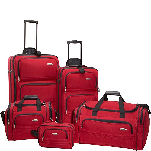 Red Samsonite 5-Piece Luggage Bundle