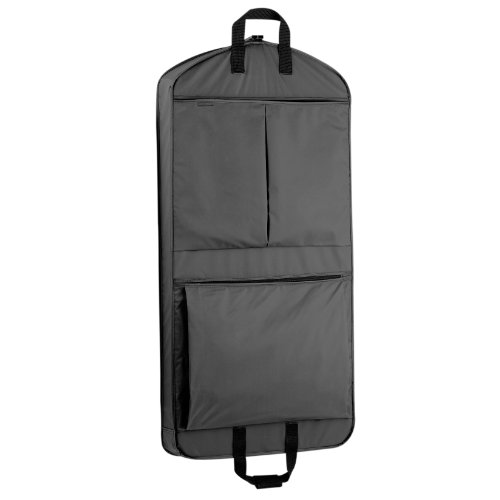 WallyBags Extra Capacity Travel Garment Bag with Pockets, Black, 45-inch