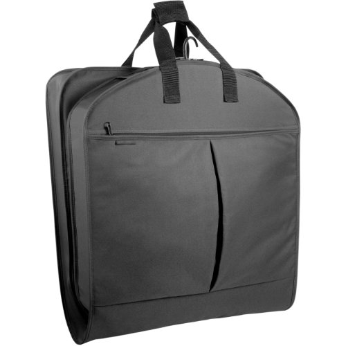 WallyBags Extra Capacity Travel Garment Bag with Pockets, Black, 45-inch