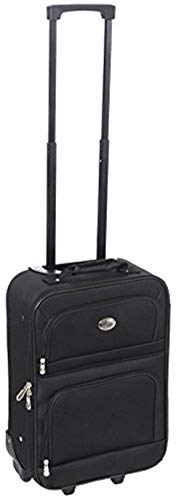 New Black Travel Carry On Suitcase On Wheels With Extendable Handle [Apparel]