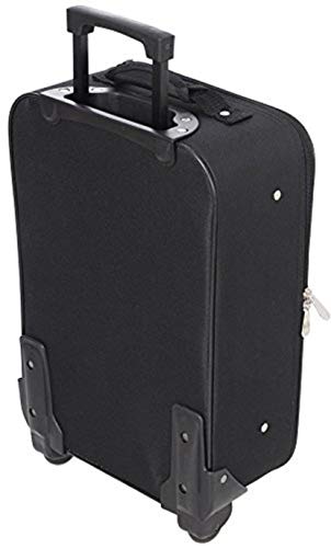 New Black Travel Carry On Suitcase On Wheels With Extendable Handle [Apparel]