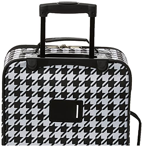 Rockland Fashion Softside Upright Luggage Set, Expandable, Kensington, Black and White, 2-Piece(14/19)