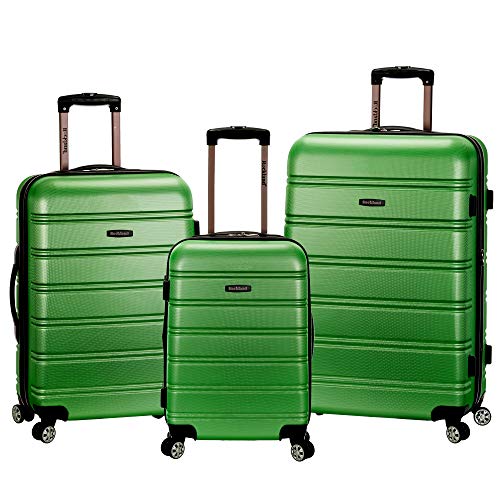 Rockland Melbourne Hardside Expandable Spinner Wheel Luggage, Green, 3-Piece Set (20/24/28)