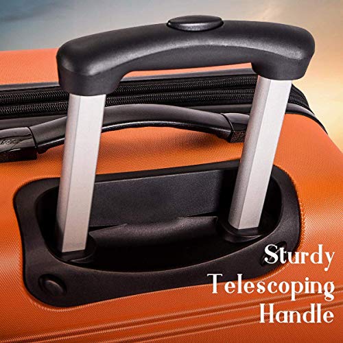 Merax Luggage 3 Piece Expandable Spinner Set Orange
