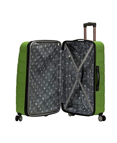Rockland Melbourne Hardside Expandable Spinner Wheel Luggage, Green, 3-Piece Set (20/24/28)
