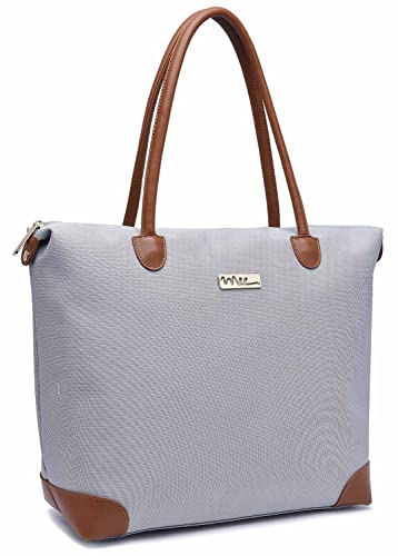 NNEE® Water Resistance Nylon Tote Bag & Multiple Pocket Design - Gray