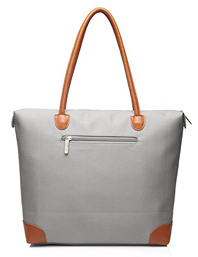 NNEE® Water Resistance Nylon Tote Bag & Multiple Pocket Design - Gray