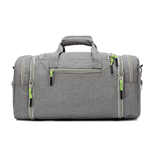 Kenox Oversized Canvas Travel Tote Luggage Weekend Duffel Bag (Greyfabric)