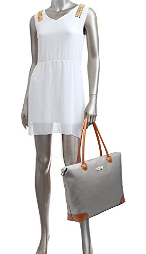 NNEE® Water Resistance Nylon Tote Bag & Multiple Pocket Design - Gray