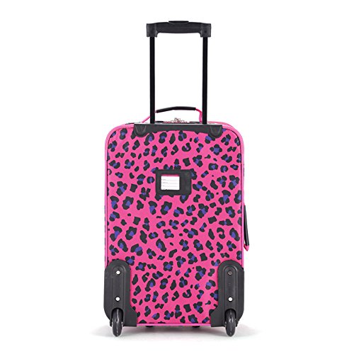 Rockland Fashion Softside Upright Luggage Set, Magenta Leopard, 2-Piece (14/19)