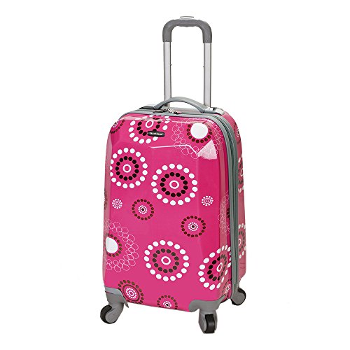 Rockland 20 Inch Polycarbonate Carry On, Pink Pearl