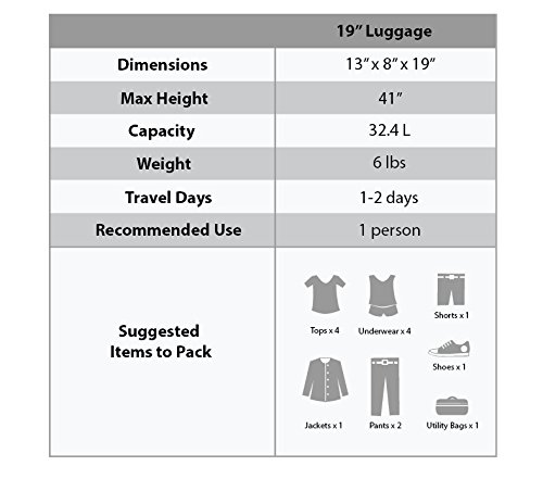 Rockland Pasadena Softside Spinner Wheel Luggage, Black/Gray, Carry-On 20-Inch