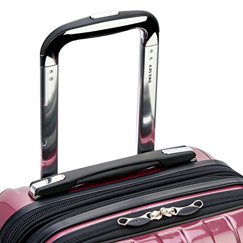 DELSEY Paris Helium Aero Hardside Expandable Luggage with Spinner Wheels, Peony Pink, Carry-On 19 Inch