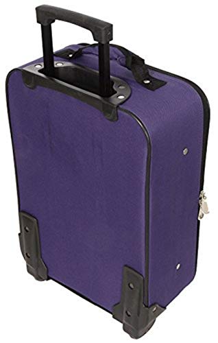 New Deep Purple Travel Carry On Suitcase On Wheels With Extendable Handle