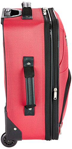Rockland Fashion Softside Upright Luggage Set,Expandable, Red, 2-Piece (14/19)