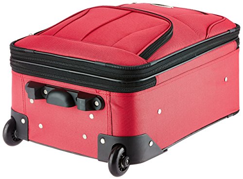 Rockland Fashion Softside Upright Luggage Set,Expandable, Red, 2-Piece (14/19)