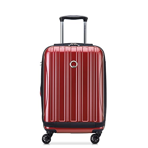 DELSEY Paris Helium Aero Hardside Expandable Luggage with Spinner Wheels, Brick Red, Carry-On 19 Inch