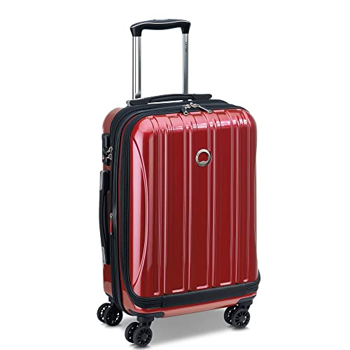 DELSEY Paris Helium Aero Hardside Expandable Luggage with Spinner Wheels, Brick Red, Carry-On 19 Inch