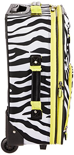 Rockland Fashion Softside Upright Luggage Set, Expandable, Lime Zebra, 2-Piece (14/19)