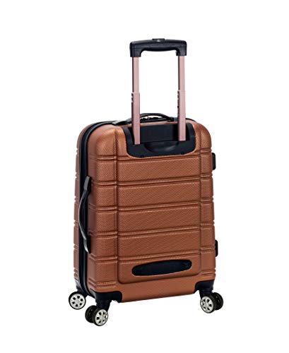 Rockland Melbourne Hardside Expandable Spinner Wheel Luggage, Brown, Carry-On 20-Inch