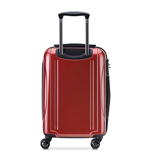 DELSEY Paris Helium Aero Hardside Expandable Luggage with Spinner Wheels, Brick Red, Carry-On 19 Inch