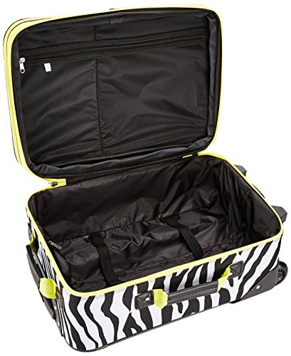 Rockland Fashion Softside Upright Luggage Set, Expandable, Lime Zebra, 2-Piece (14/19)