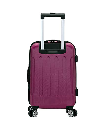Rockland London Hardside Spinner Wheel Luggage, Magenta, 3-Piece Set (20/24/28)