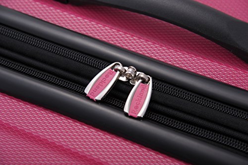 Rockland London Hardside Spinner Wheel Luggage, Magenta, 3-Piece Set (20/24/28)