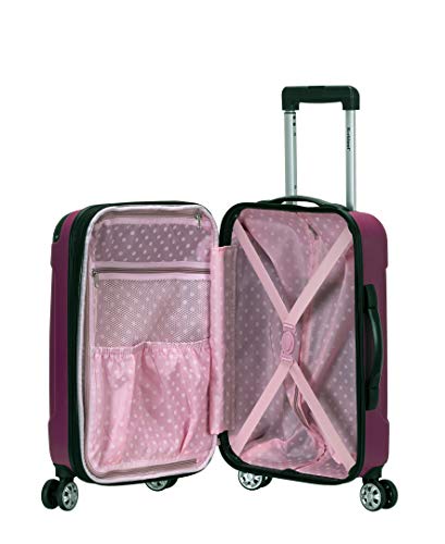 Rockland London Hardside Spinner Wheel Luggage, Magenta, 3-Piece Set (20/24/28)