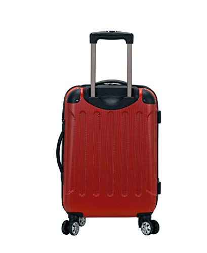 Rockland London Hardside Spinner Wheel Luggage, Red, 3-Piece Set (20/24/28)