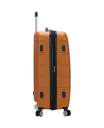 Rockland Melbourne Hardside Expandable Spinner Wheel Luggage, Orange, 3-Piece Set (20/24/28)