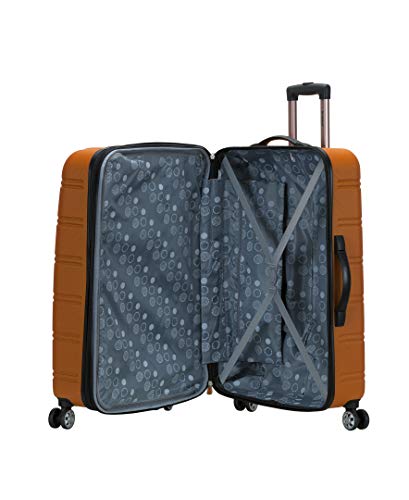 Rockland Melbourne Hardside Expandable Spinner Wheel Luggage, Orange, 3-Piece Set (20/24/28)